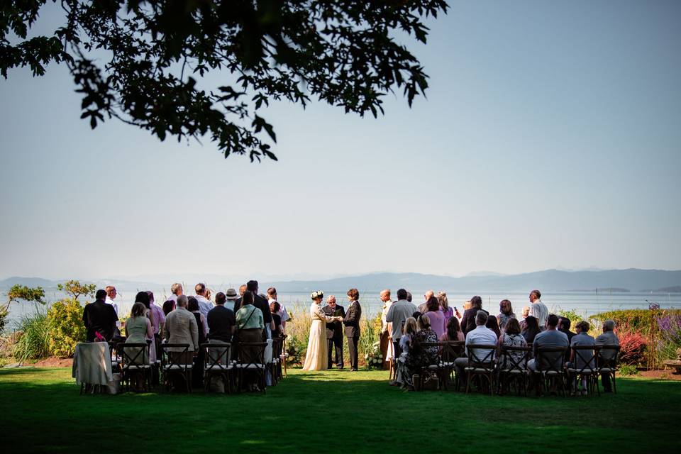 Oceanfront wedding