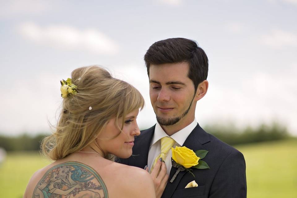 Tattooed bride