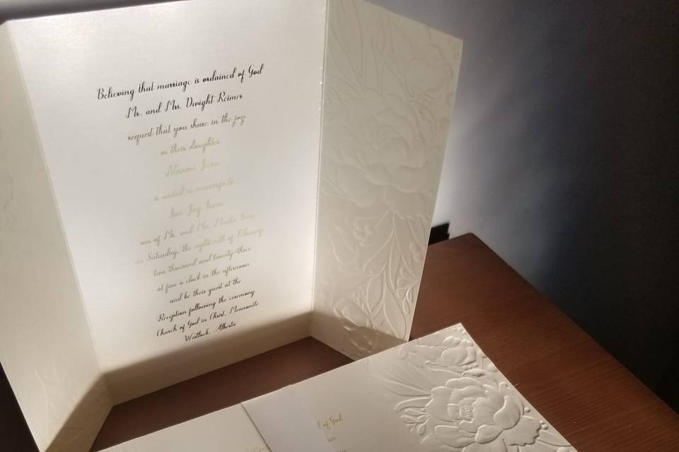 Embossed Invitation