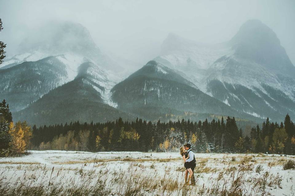 Snowy Rocky Mountain Canmore