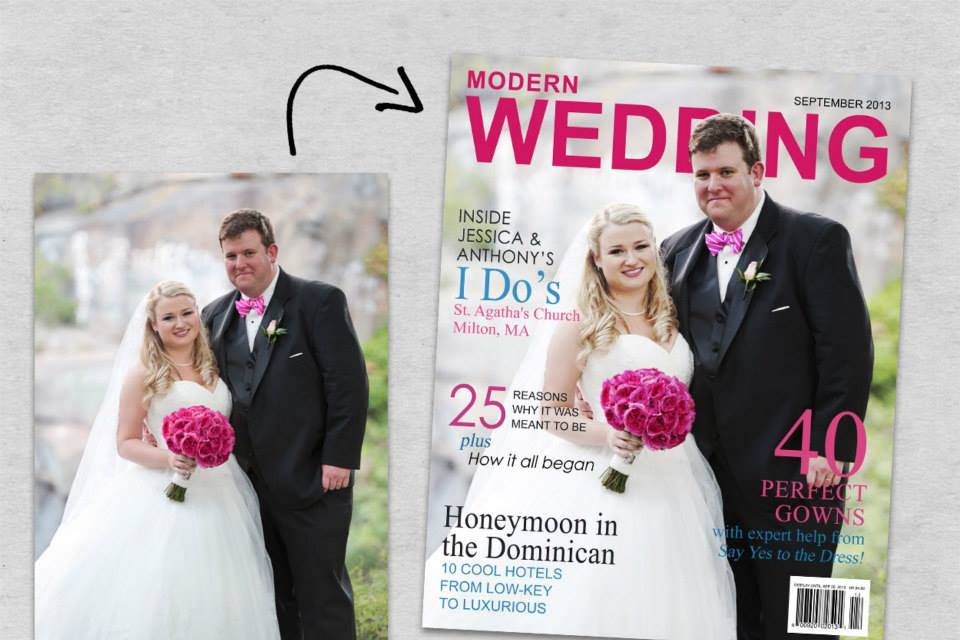 Wedding magazine cover design