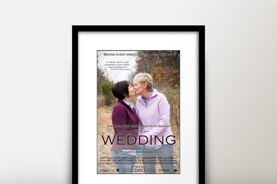 Wedding movie poster design