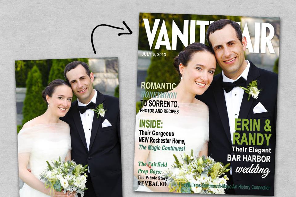 Wedding magazine cover design