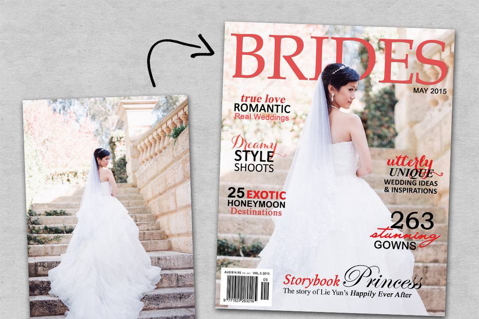 Brides magazine cover design