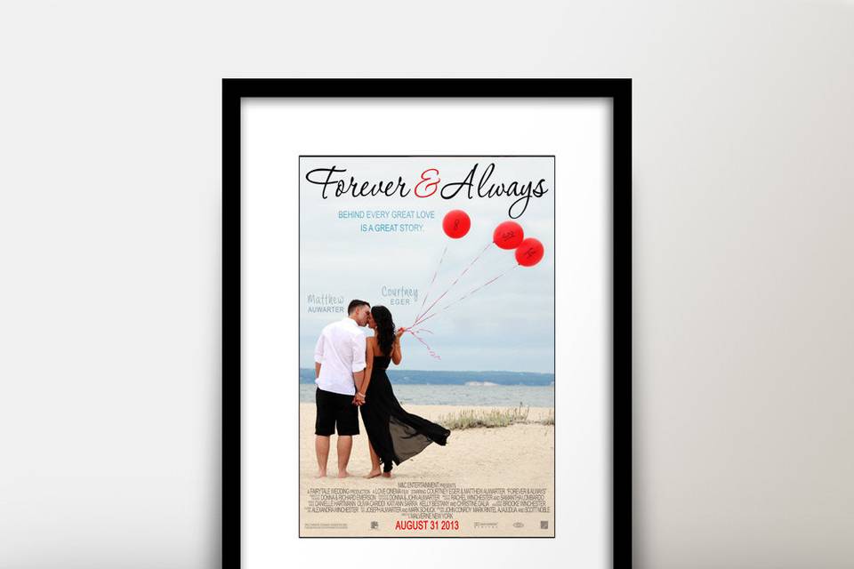 Wedding movie poster design