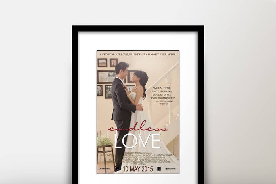 Wedding movie poster design