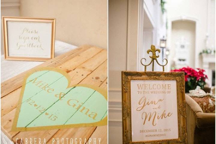 Custom wedding welcome program