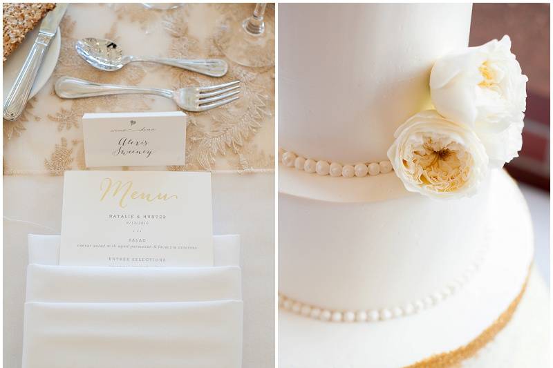 Custom menu and place cards