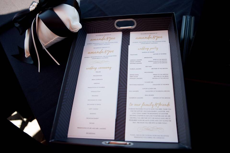 Custom ceremony program