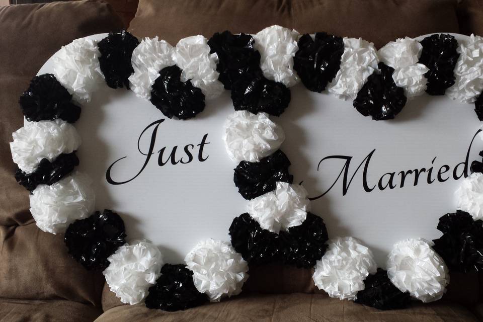 Sample of Just Married Sign