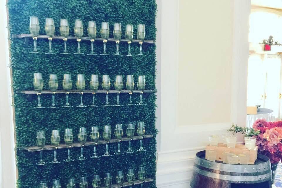 Champagne wall