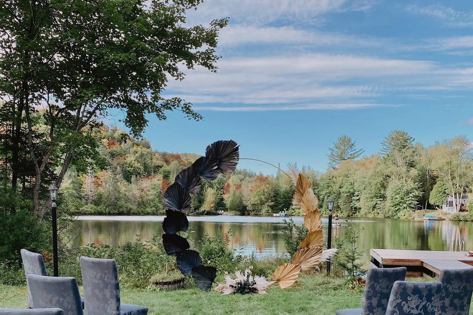 Ceremony in front of the lake