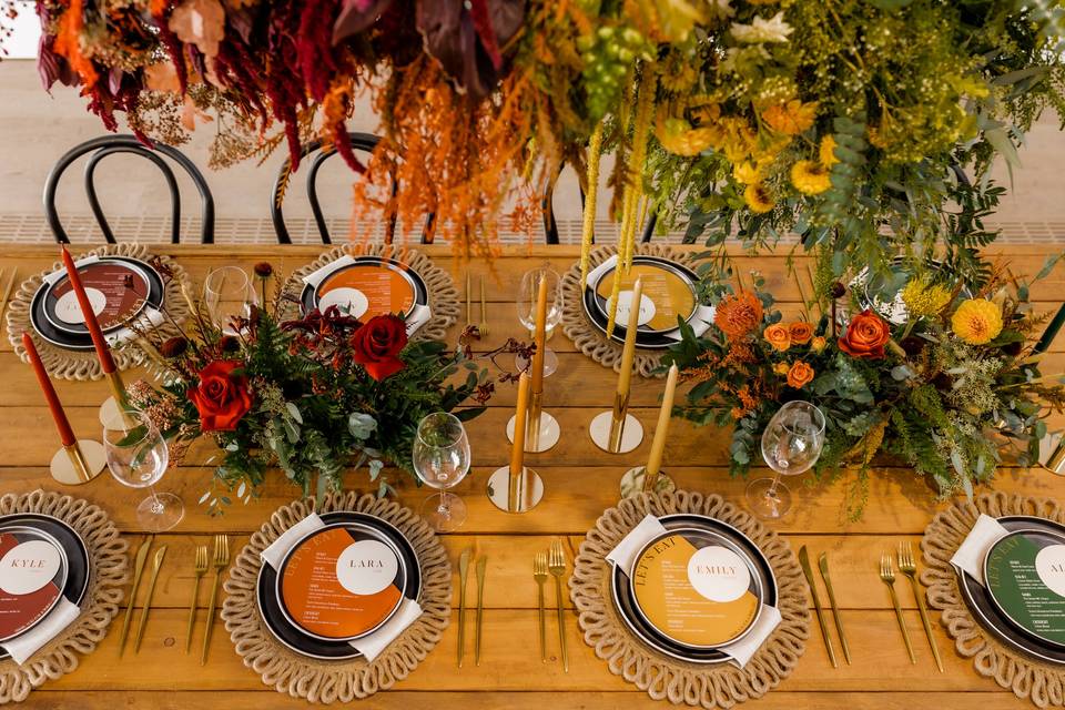 Fall Ombre Harvest Table