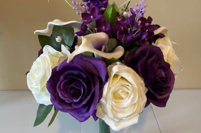 Brides Maids Bouquet Purple