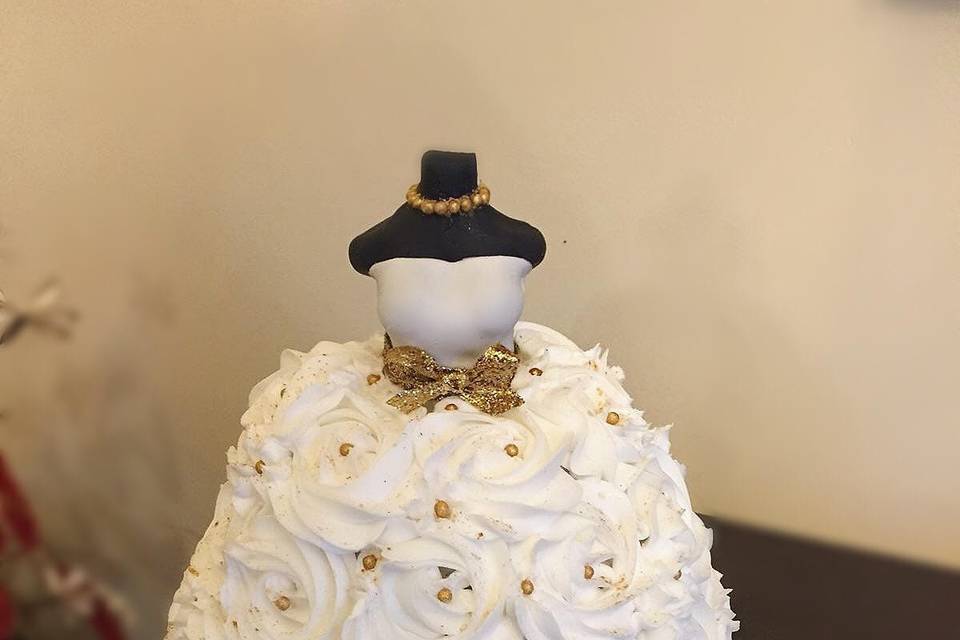 Wedding Dress Bridal Cake