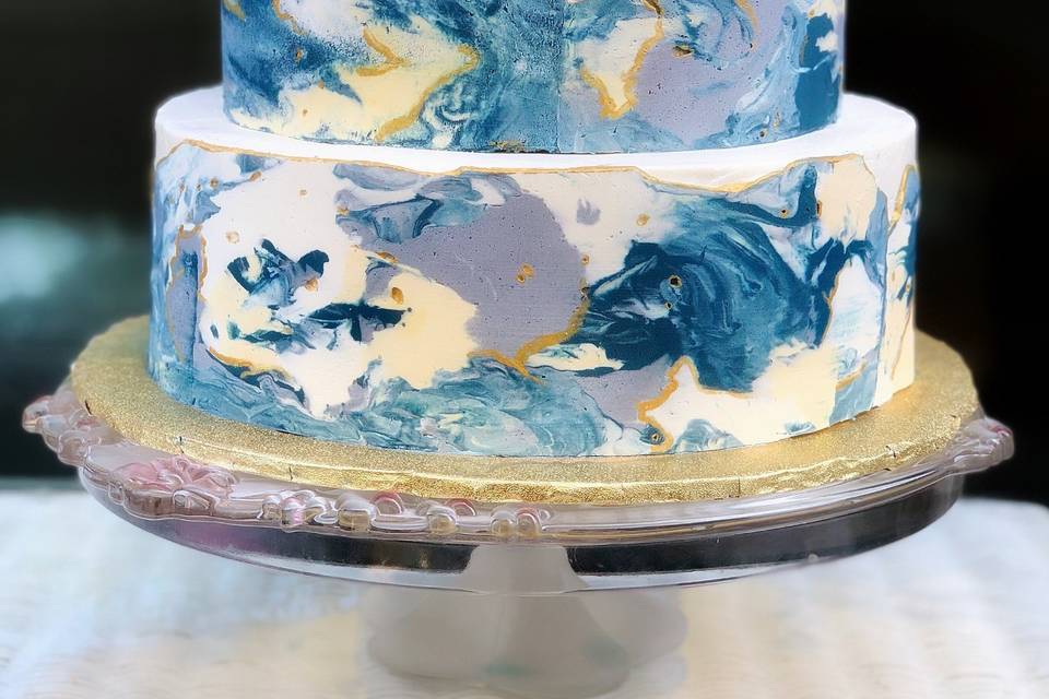 Blue Marble Buttercream