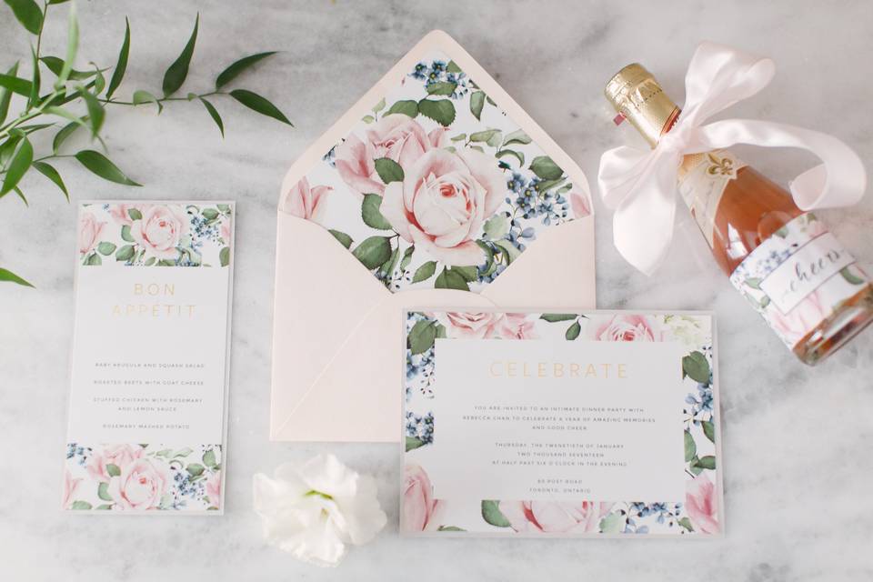 Romantic Greenery Invitation