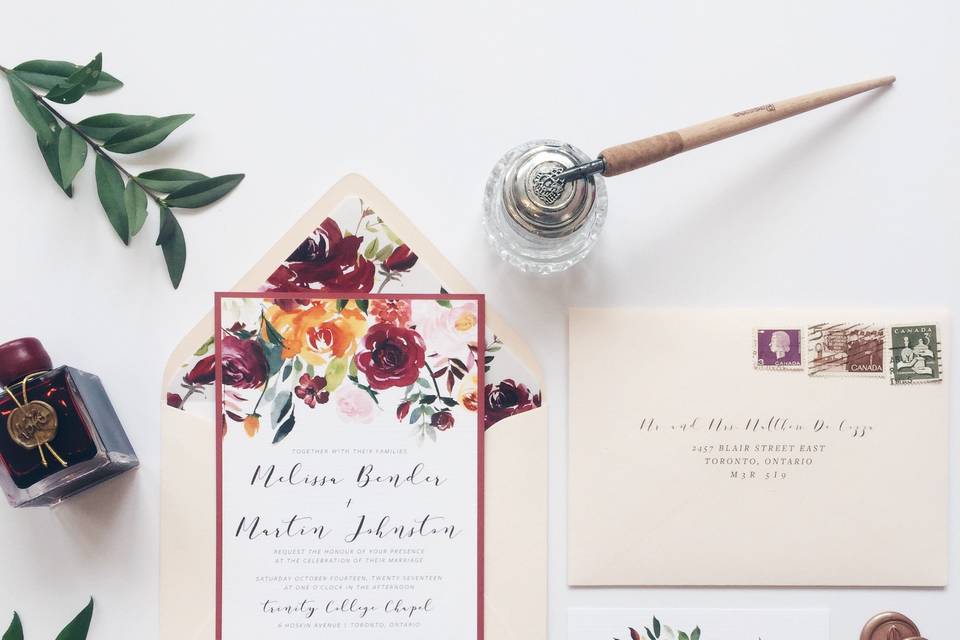 Fall Wedding Invitations