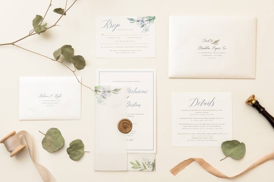 Romantic Greenery Invitation