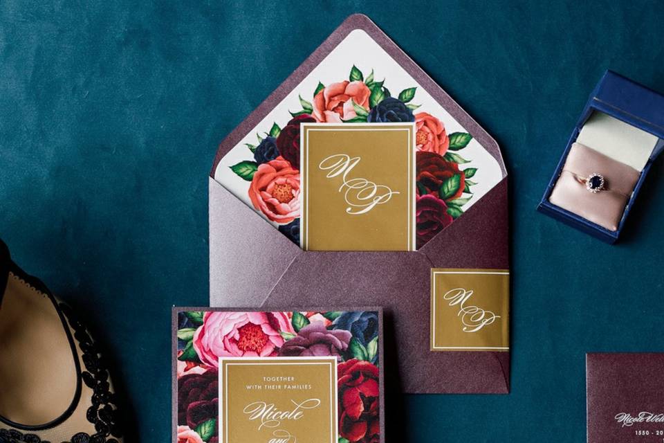 Bold Floral Invitation