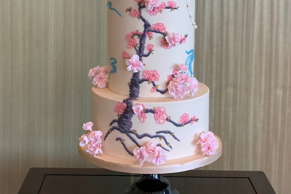 Chinese inspired wedding cake