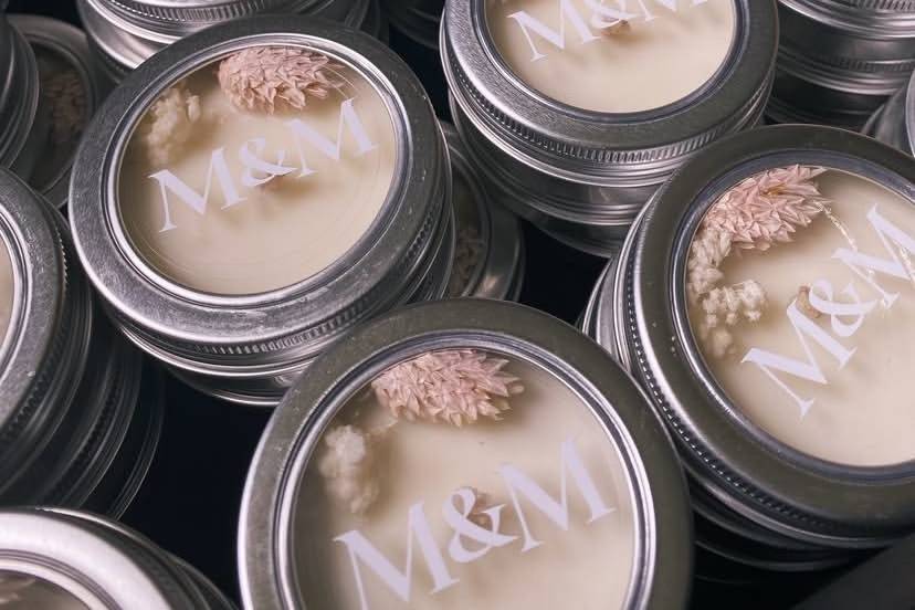 Monogrammed Candle Favours