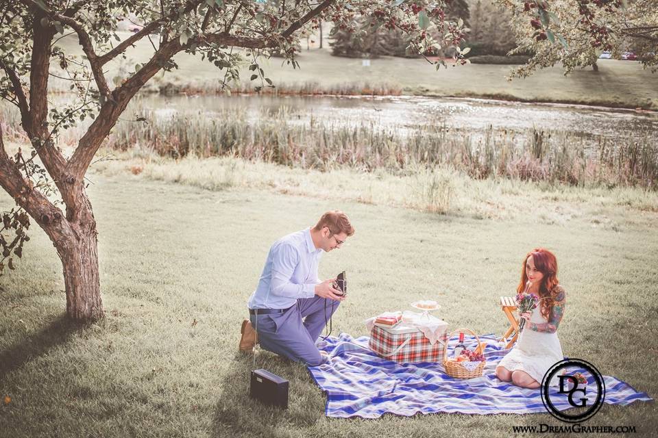 Stylized photo couple kissing