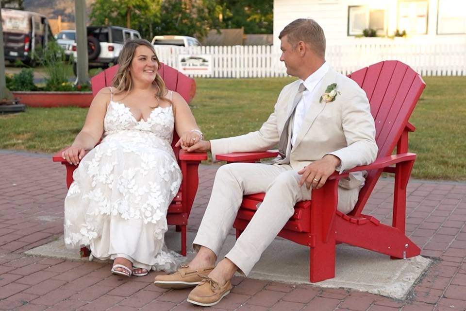 Sitting in Muskoka Chairs