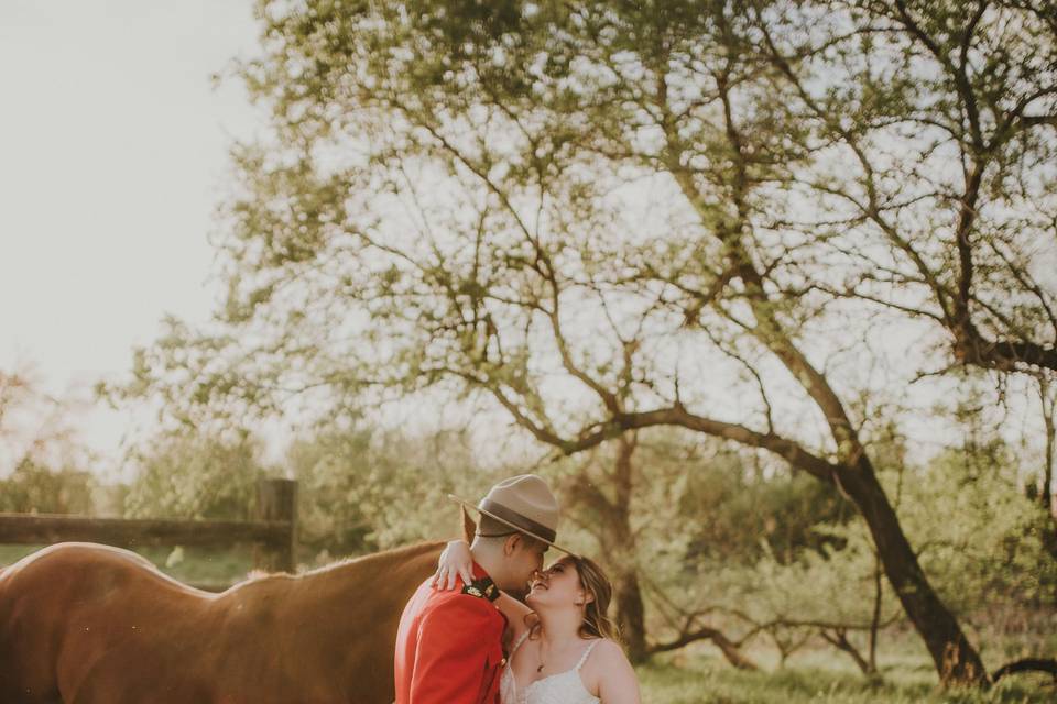 Styled farm elopement