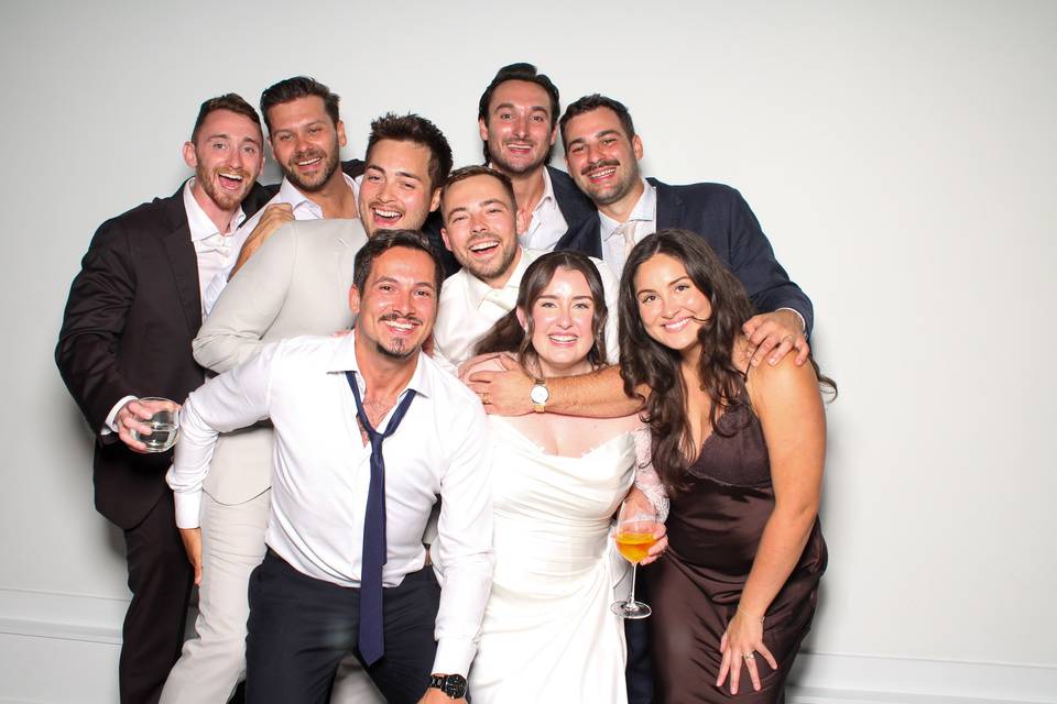 Happy couple at their wedding