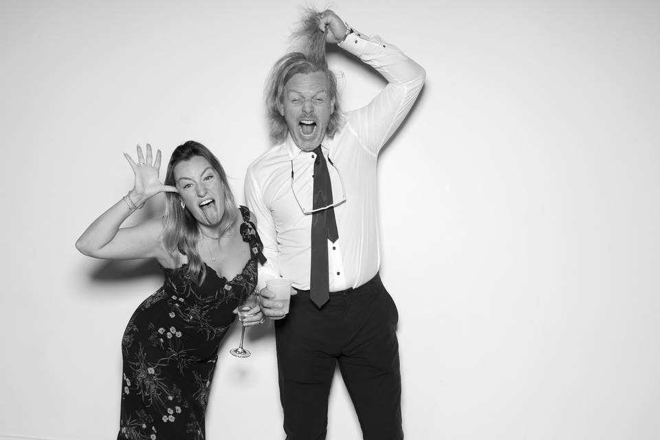 Happy couple at their wedding