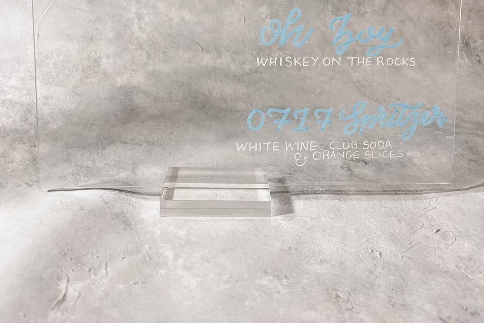 Acrylic Bar Sign