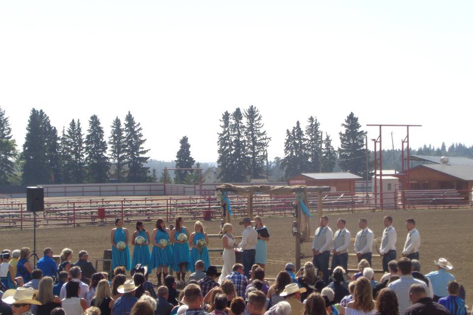 Ceremony on the grounds