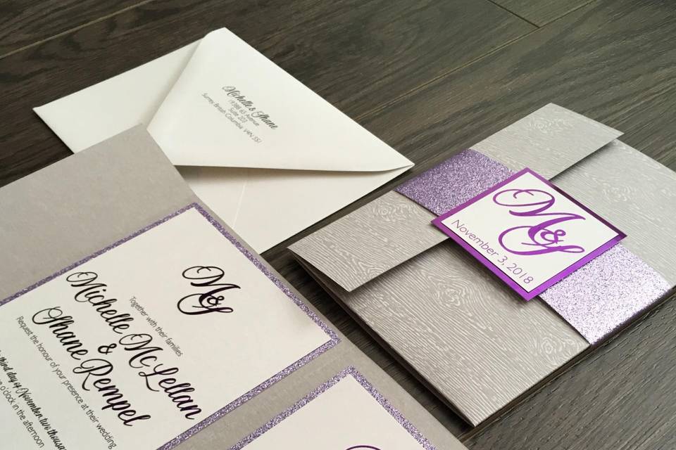 Invitation - Purple Foil