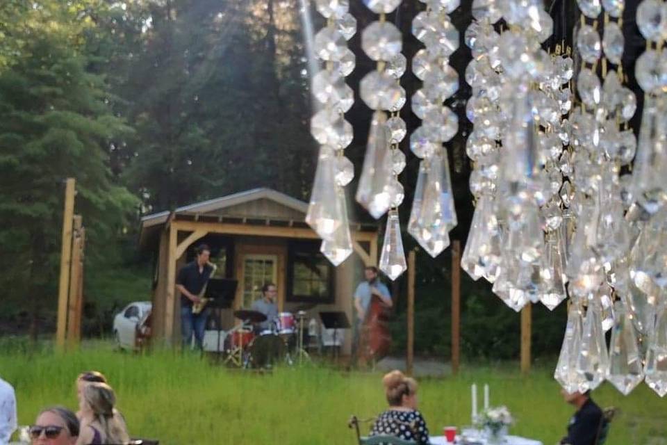 Jazz Trio in the meadow