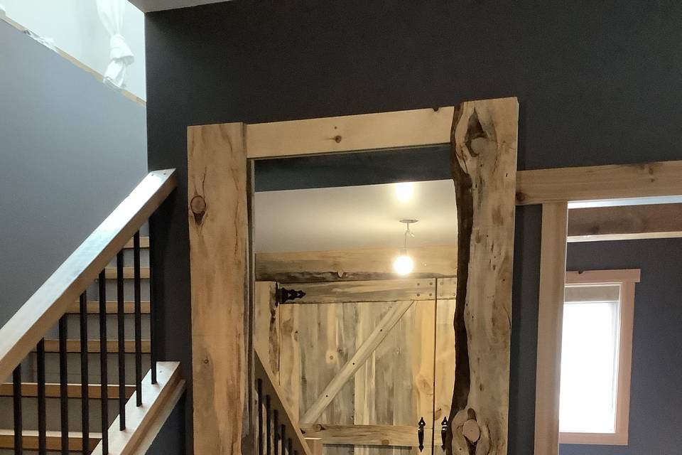 Cedar live-edge mirror