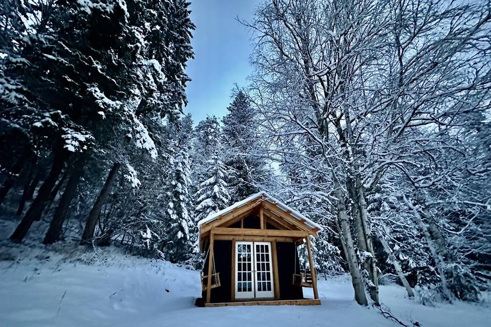 Guest cabin in campsite