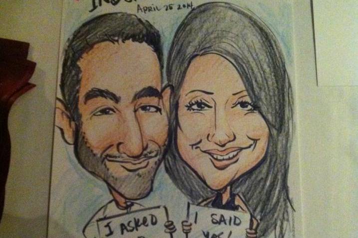 Vancouver Wedding Caricature