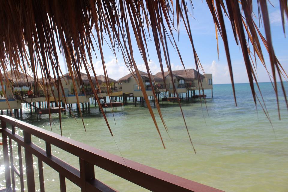 Overwater Bungalows in Mexico