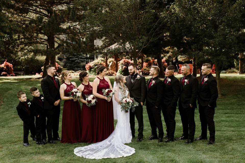 Bridal Party Outside