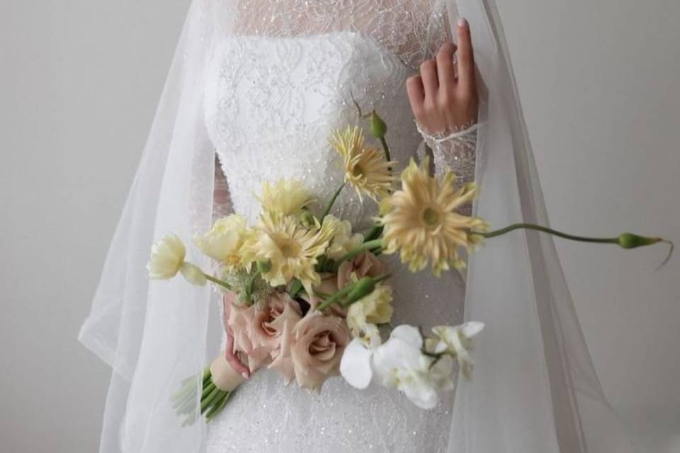 Old money bridal look