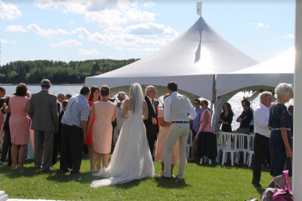 Reception on the lawns.