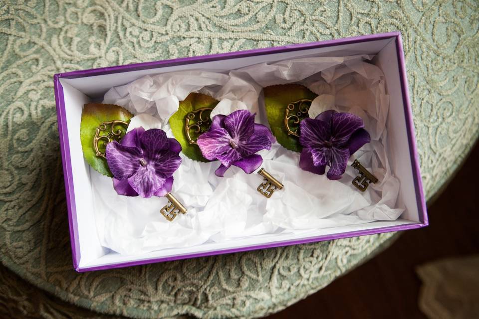 Key Themed Boutonnieres