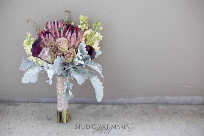 Protea & Calla lily bouquet
