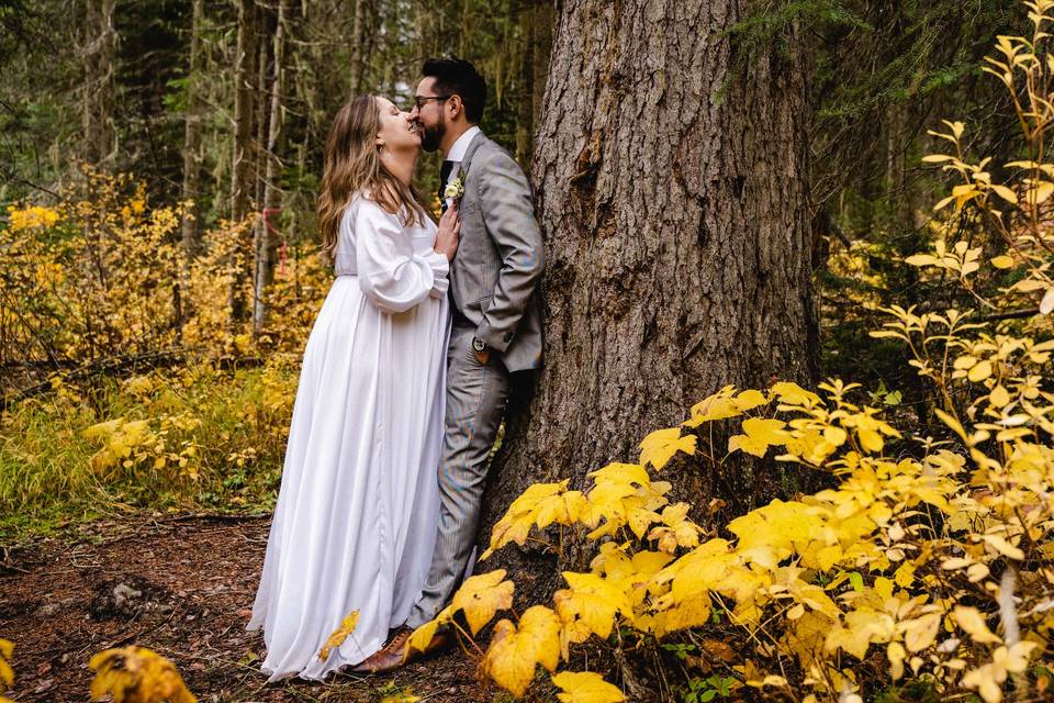 Elopement session at Emerald Lake