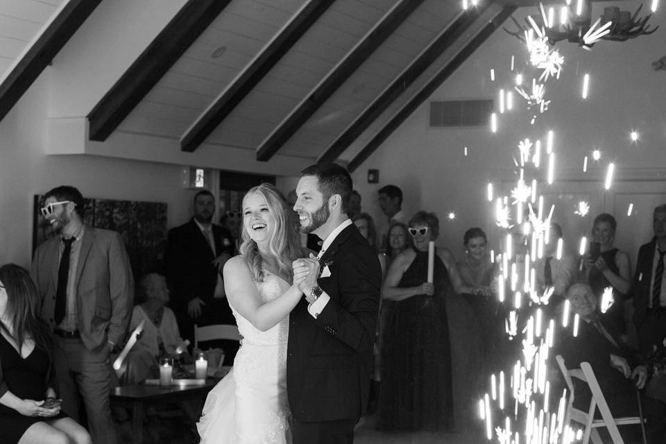 Cold Sparklers on 1st dance