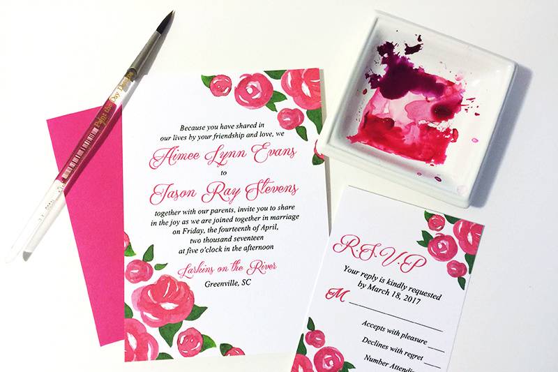 Rose Garden Invitation Set