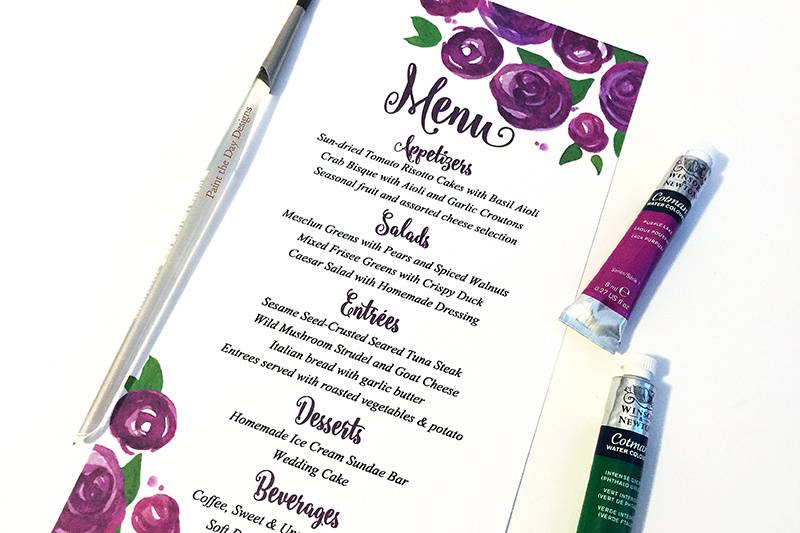 Lovely Roses Menu