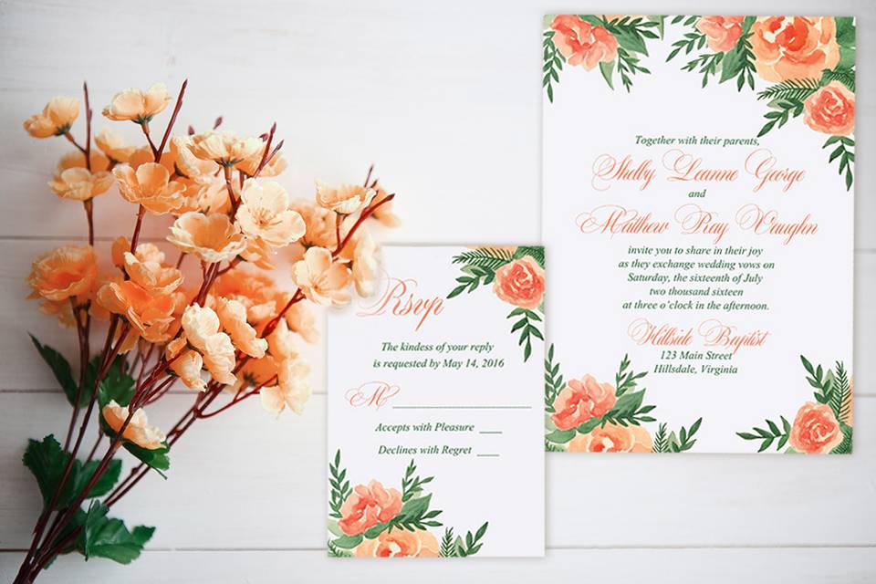 Watercolor Wedding Program