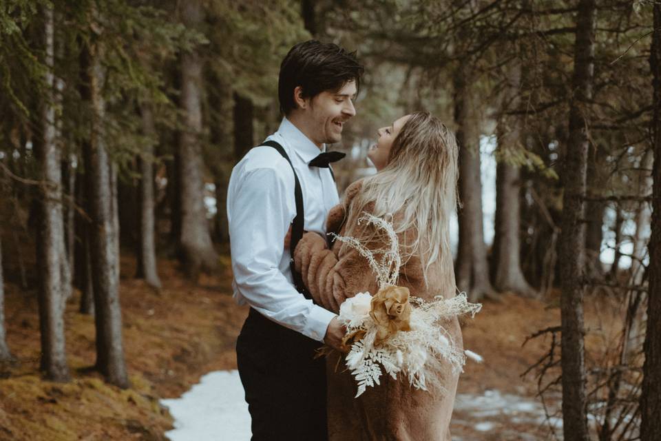 Outdoor Banff elopement